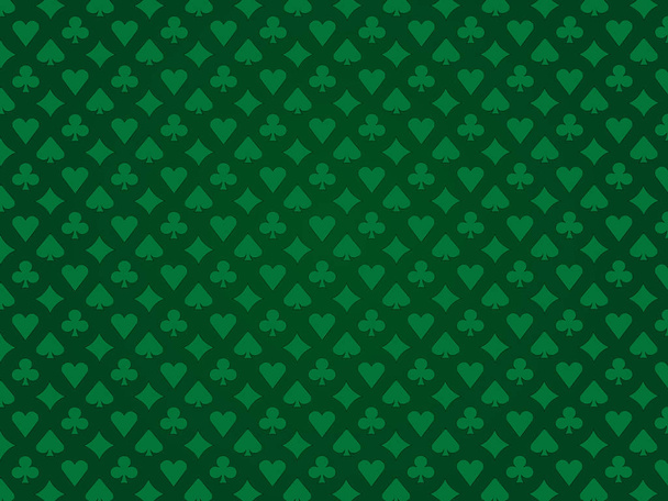 火かき棒のカジノのカード緑の設計に適した - ベクター画像