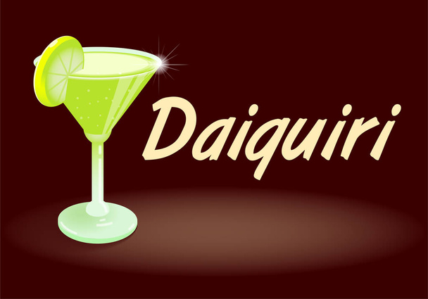 Cocktail Daiquiri banner - Vector, Imagen