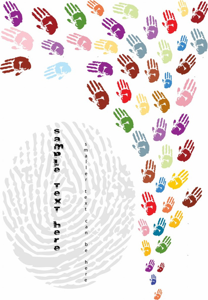 Colorful hands prints - Vector, Image