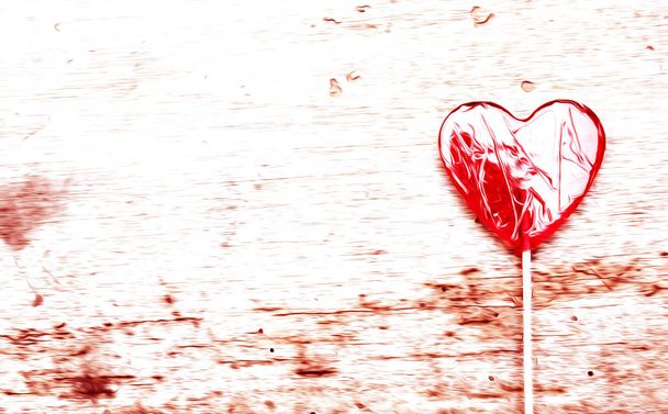 День святого Валентина фон с красными сердцами. Краска
. - Фото, изображение
