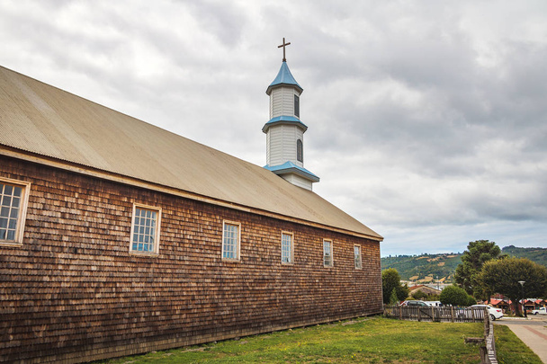 Dalcahue kostel - ostrov Chiloé, Chile - Fotografie, Obrázek