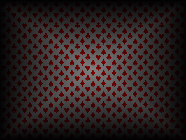 Poker-Karte passt zu rotem Muster dunkler Hintergrund Vektor Illustration - Vektor, Bild