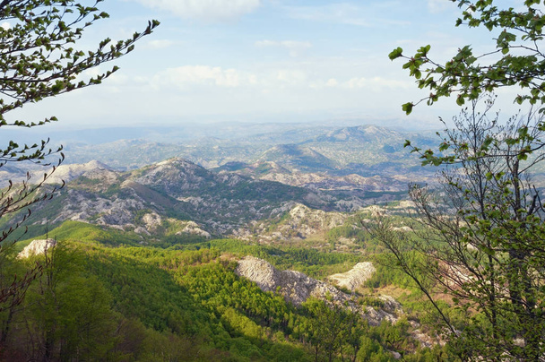 Beautiful mountain landscape. Montenegro, spring view of Lovcen National Park - Photo, Image