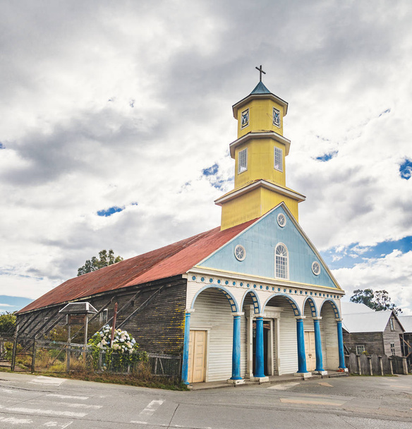 Chiesa di Chonchi in Plaza de Armas - Chonchi, Isola Chiloe, Cile
 - Foto, immagini
