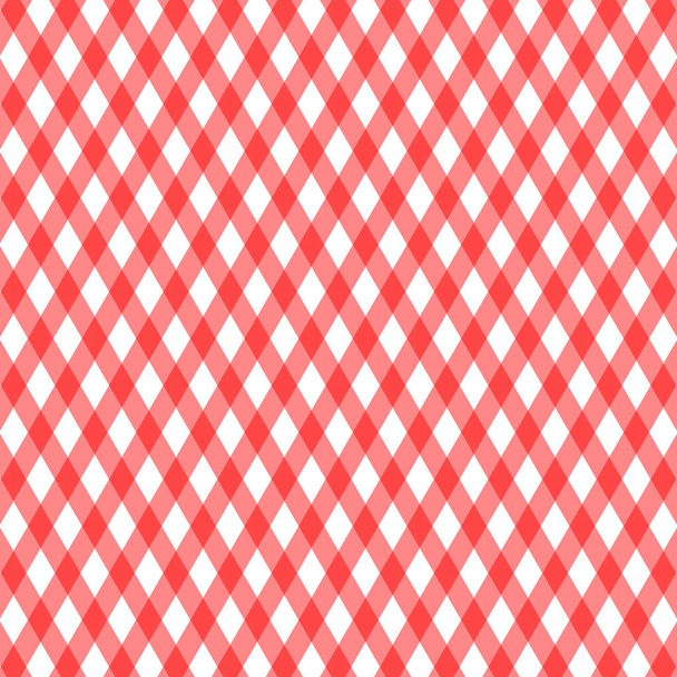O przekątnej rhombus obrus wzór czerwony - Wektor, obraz