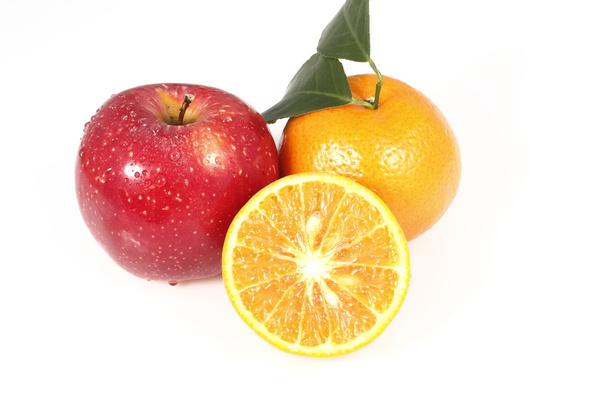 Apple and tangerine - Foto, afbeelding