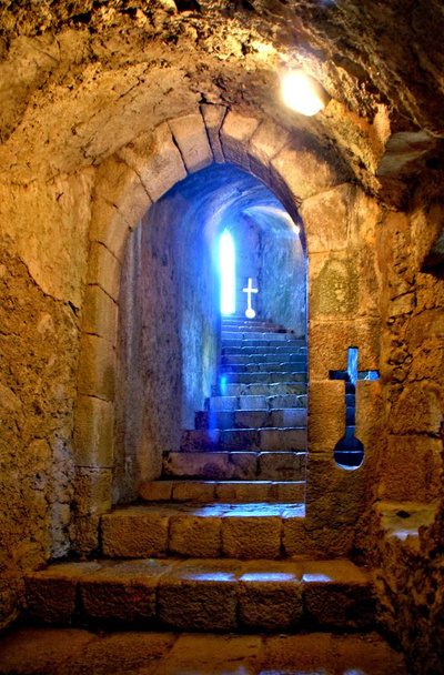 Inside Santa Maria da feira castle, Portugal - 写真・画像