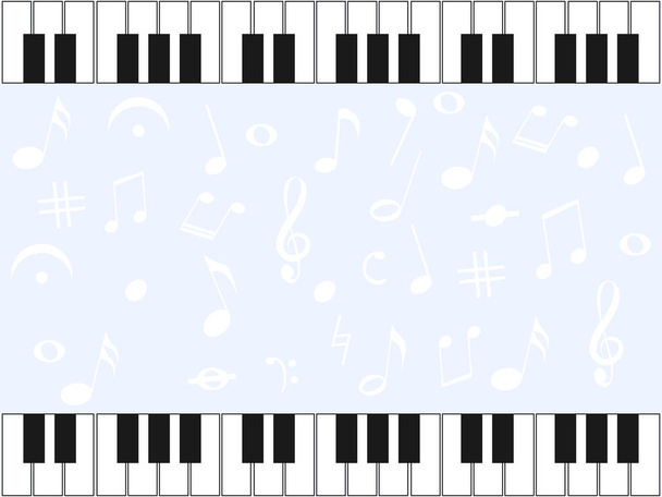 Magnificent light background with elements of the piano - ベクター画像