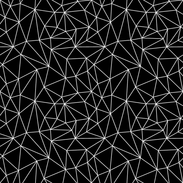 Αφηρημένη γεωμετρική απρόσκοπτη ασπρόμαυρο μοτίβο. Ιστό της αράχνης. Ιστός αράχνης. Δίχτυ. Δίκτυο. Απρόσκοπτη τρίγωνα. Εικονογράφηση διάνυσμα. - Διάνυσμα, εικόνα