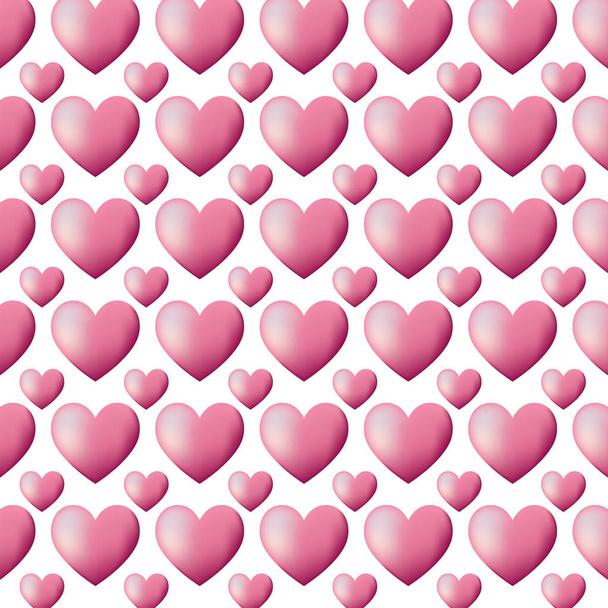 Herzen Liebe Muster Hintergrund - Vektor, Bild