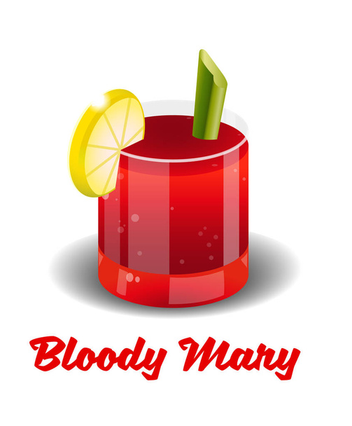 Cocktail Bloody Mary - Vector, afbeelding