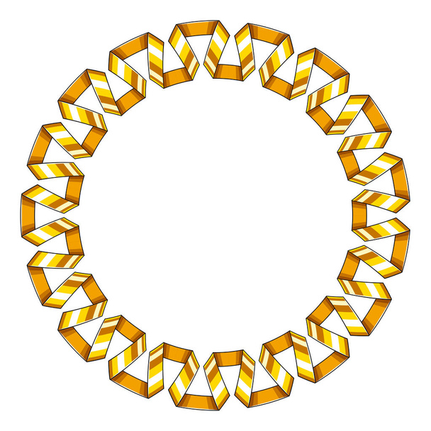 Cornice rotonda decorativa di nastro a spirale dorata. Vettore
 - Vettoriali, immagini