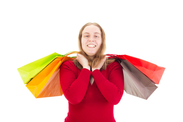Beautiful woman on shopping tour - Photo, Image