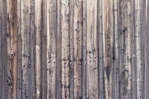 fondo de madera, cerca del pueblo viejo con hendiduras y clavos - Foto, Imagen