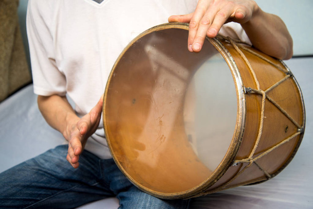 Playing Darabukka. Ethnic Drum Play - Фото, изображение
