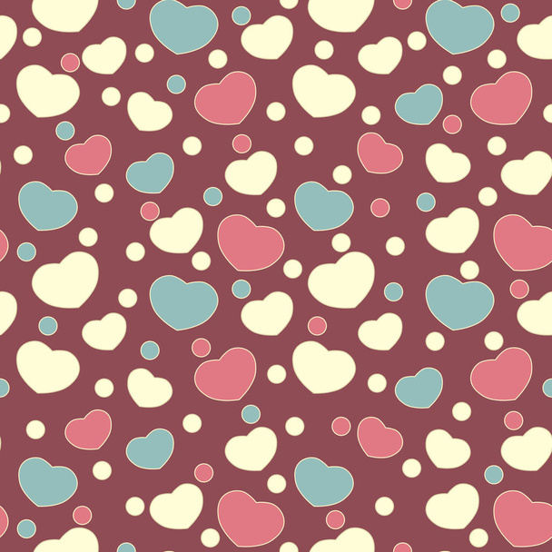 Seamless abstract pattern with the image of hearts. - Διάνυσμα, εικόνα