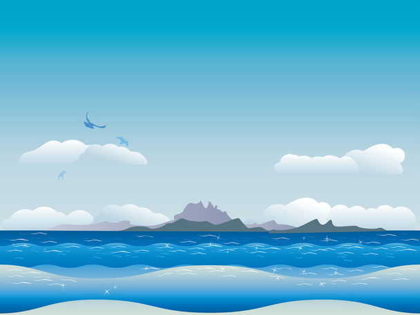 Острови в океані
 - Вектор, зображення