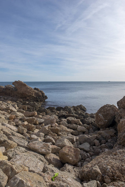 The mediterranean sea in the ametlla de mar, Costa daurada, Spain - Fotoğraf, Görsel
