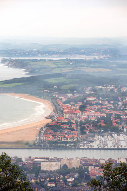 Aerial view of Irun in the Basque Country on a cloudy day - Photo, Image