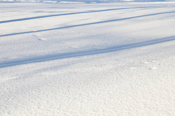 Winter background of fresh white snow. - Photo, Image