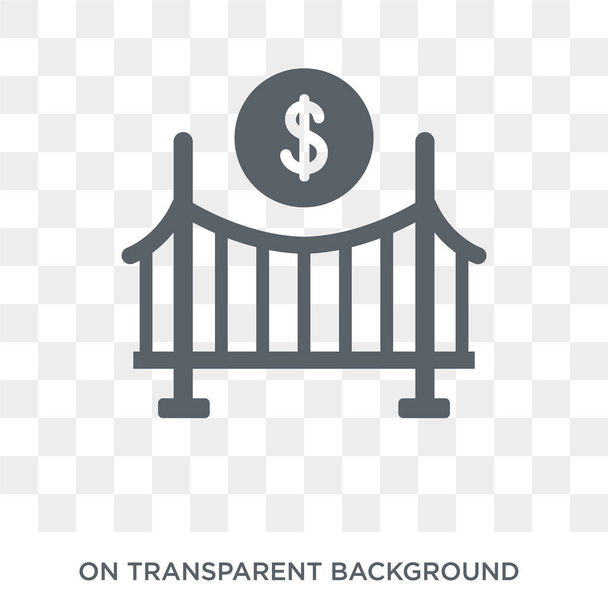 Bridging loan icon. Bridging loan design concept from Bridging loan collection. Simple element vector illustration on transparent background. - Vector, Image
