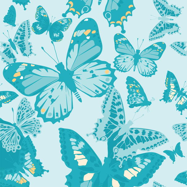 Butterflies Seamless. Wallpaper Pattern. - Vector, imagen