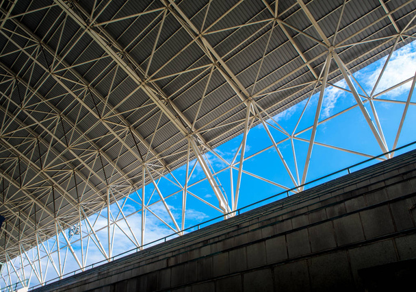 Sky in space between the grandstand and roof - Photo, Image