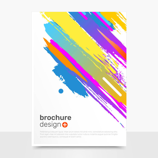 Kreativním vektorem návrhu brožury. Brushpaint vektorové Mockup brožura. Obchodní brožura šablony. Eps10 - Vektor, obrázek
