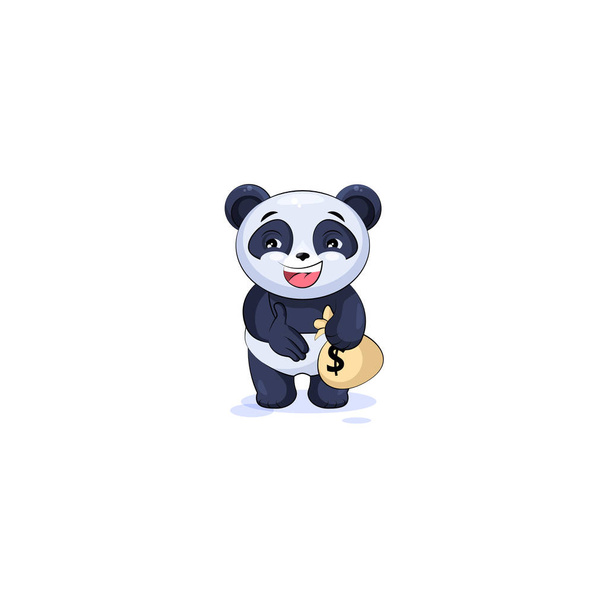Panda kiterjeszteni keze ajánlat üzletet - Vektor, kép