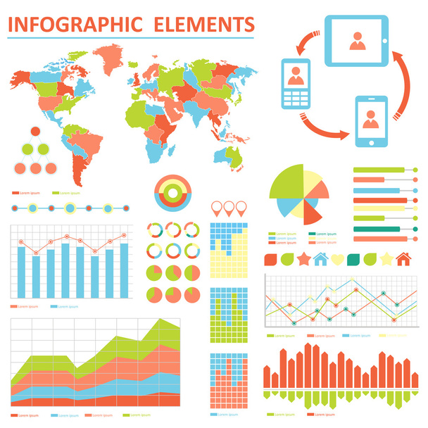 Infographics elemetns collection - Vecteur, image