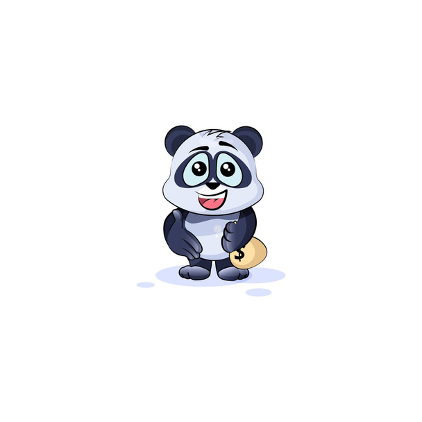 panda bear extend hand offer business deal - Vector, Image