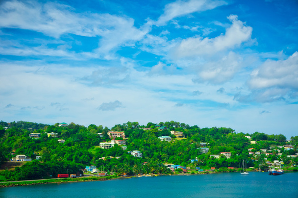 υπέροχη θέα της Αγίας Λουκίας, νησιά της Καραϊβικής - Φωτογραφία, εικόνα