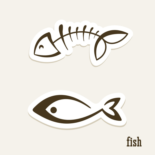 Fish Icons - Vector, imagen