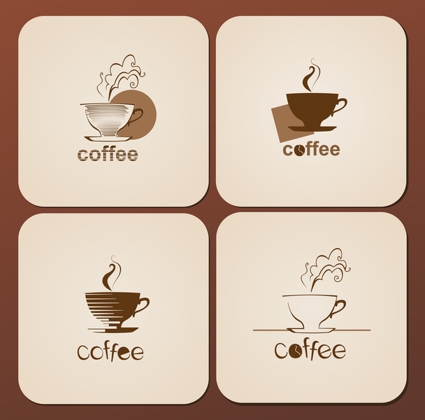 Cafe sign, coffee cup - Vector, Image