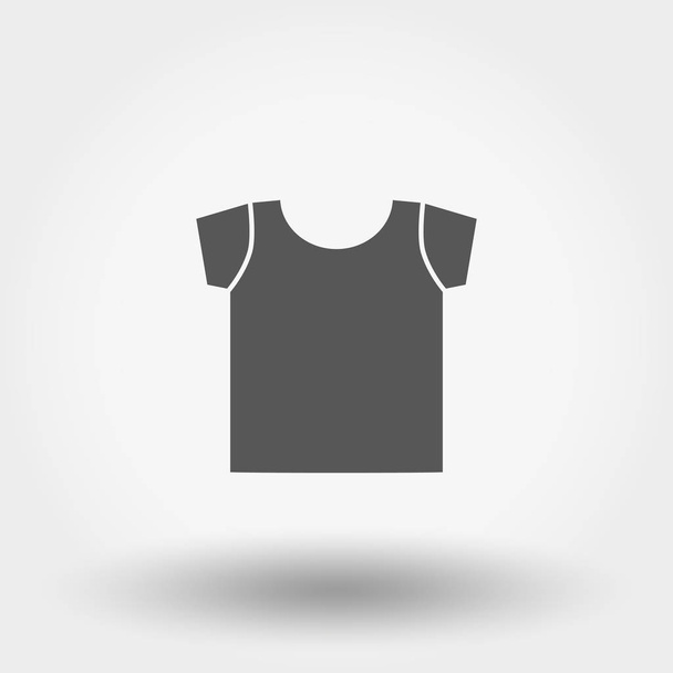 T-shirt. Silhouette. Icon for web and mobile application. Vector illustration on a white background. Flat design style. - Vektor, Bild