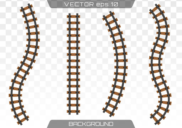 Straight tracks art design. - Vector, Image