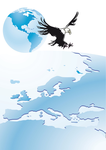 Орел с глобусом
 - Вектор,изображение