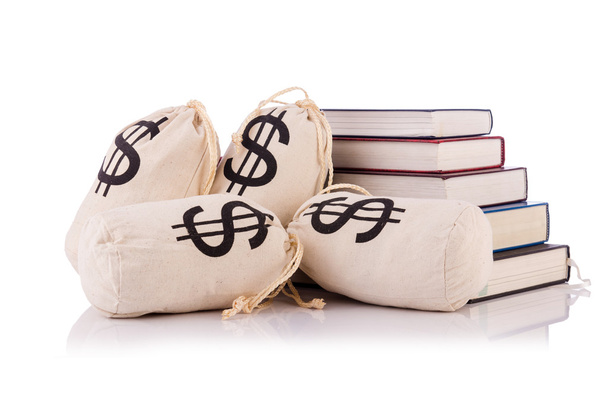 Концепція дорогої освіти з книгами і грошима
 - Фото, зображення