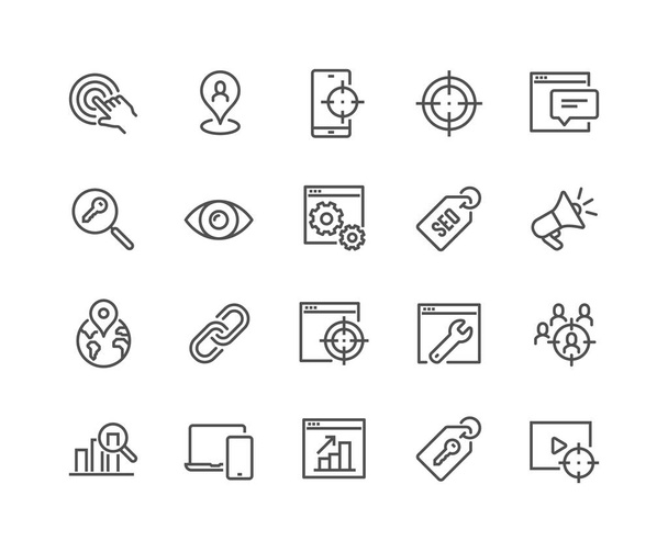 Iconen voor lijnvaart - Vector, afbeelding