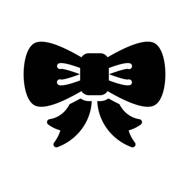 gift ribbon glyph vector icon - Διάνυσμα, εικόνα