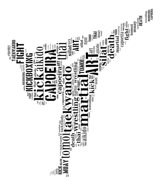 Боевое искусство боковой удар Wordle - Фото, изображение