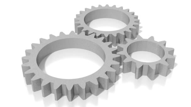 3D rotating gears - animation. - Footage, Video