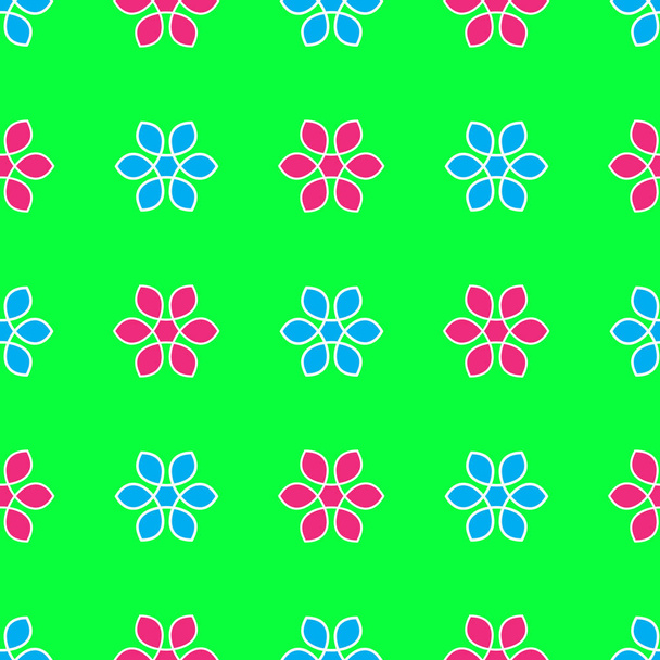Naadloze patroon op de neon groene achtergrond - Foto, afbeelding