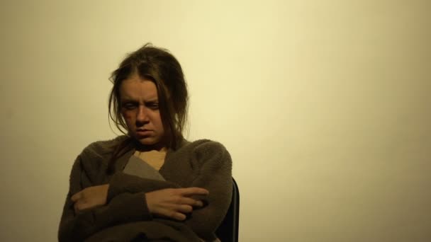 Frauengeld, Opfer von Zwangsprostitution, Menschenhandelsproblem - Filmmaterial, Video