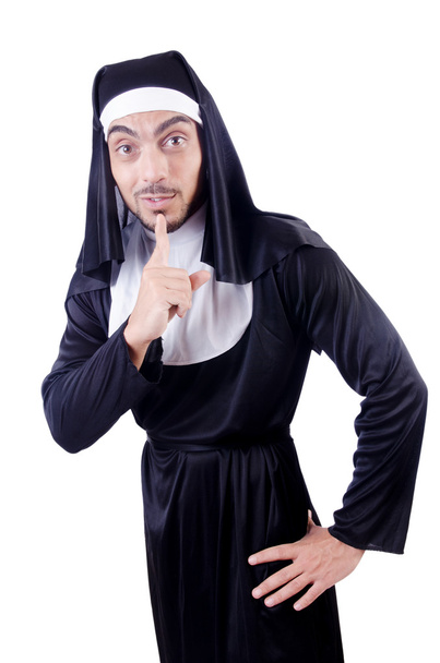 Nonne in lustigem religiösen Konzept - Foto, Bild