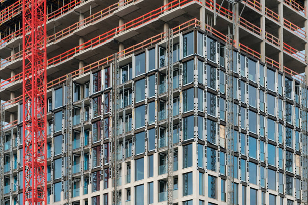 építési telek felhőkarcoló buulding - ingatlanfejlesztési koncepció - Fotó, kép