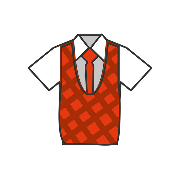 uniform shirt voor Golf geïsoleerd pictogram - Vector, afbeelding