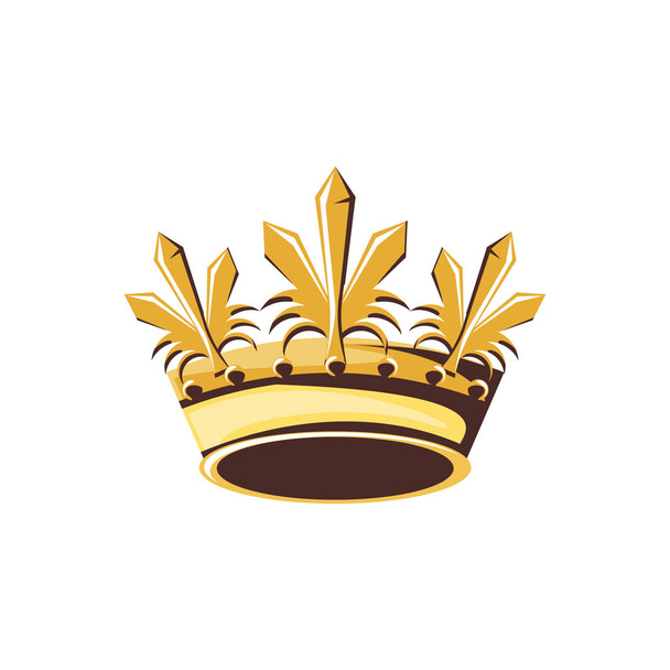 monarchistické koruny královny izolované ikony - Vektor, obrázek