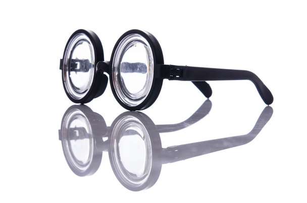 Divertenti occhiali nerd isolati su bianco
 - Foto, immagini