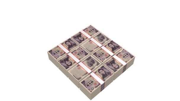 Billets empilés de cinq mille yens - idéal pour des sujets tels que les affaires, la finance, etc.
. - Séquence, vidéo